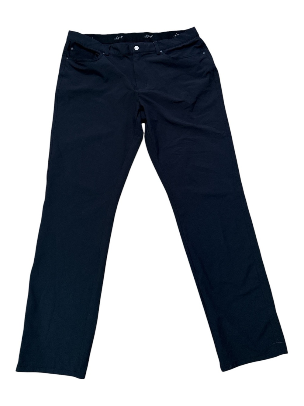 Greg Norman Navy Golf Pants wrinkle resistant Size 36x32 Comfortable - Picture 2 of 3